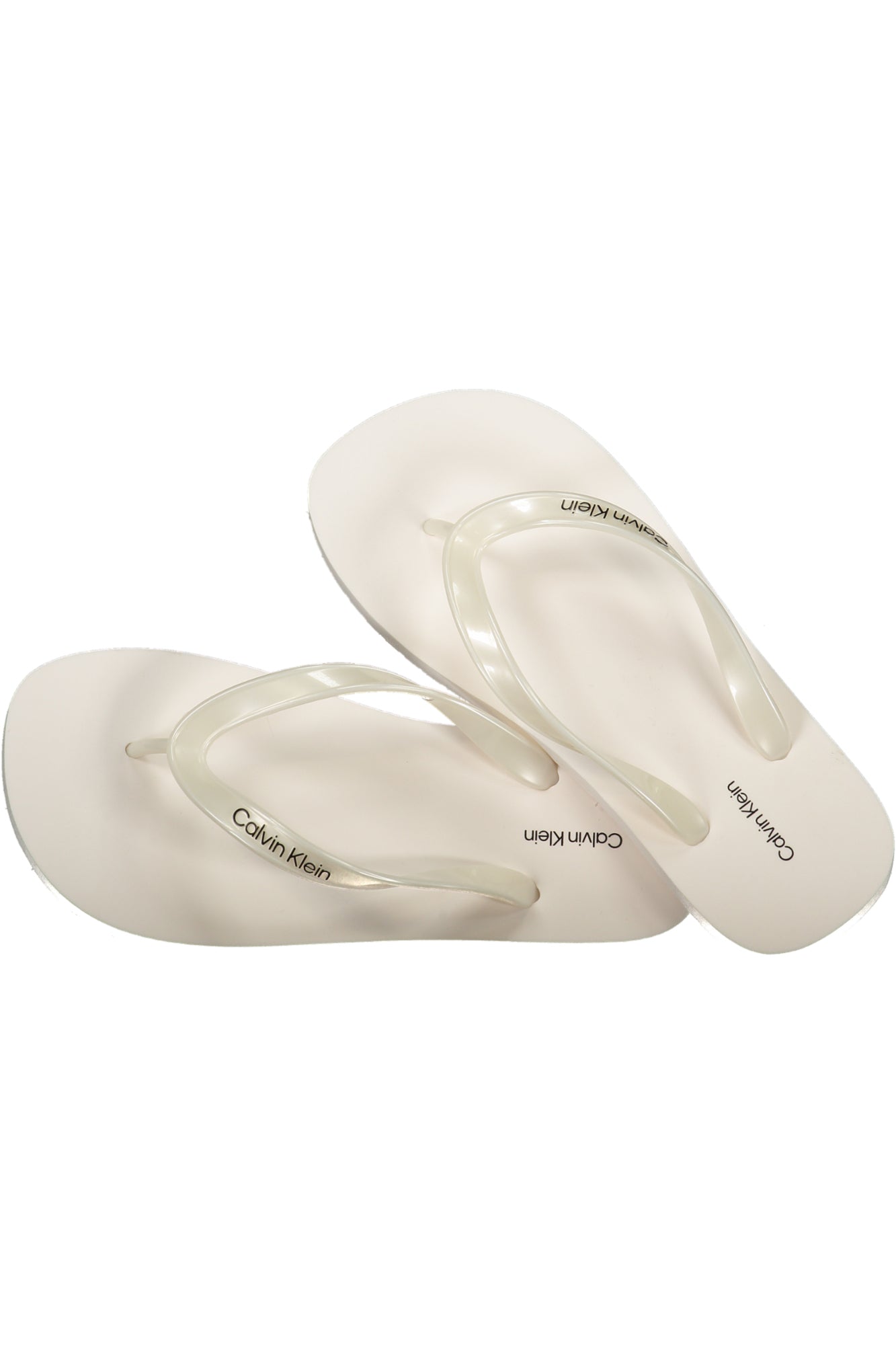 Calvin Klein moteriškos šlepetės – baltos spalvos, baltos spalvos