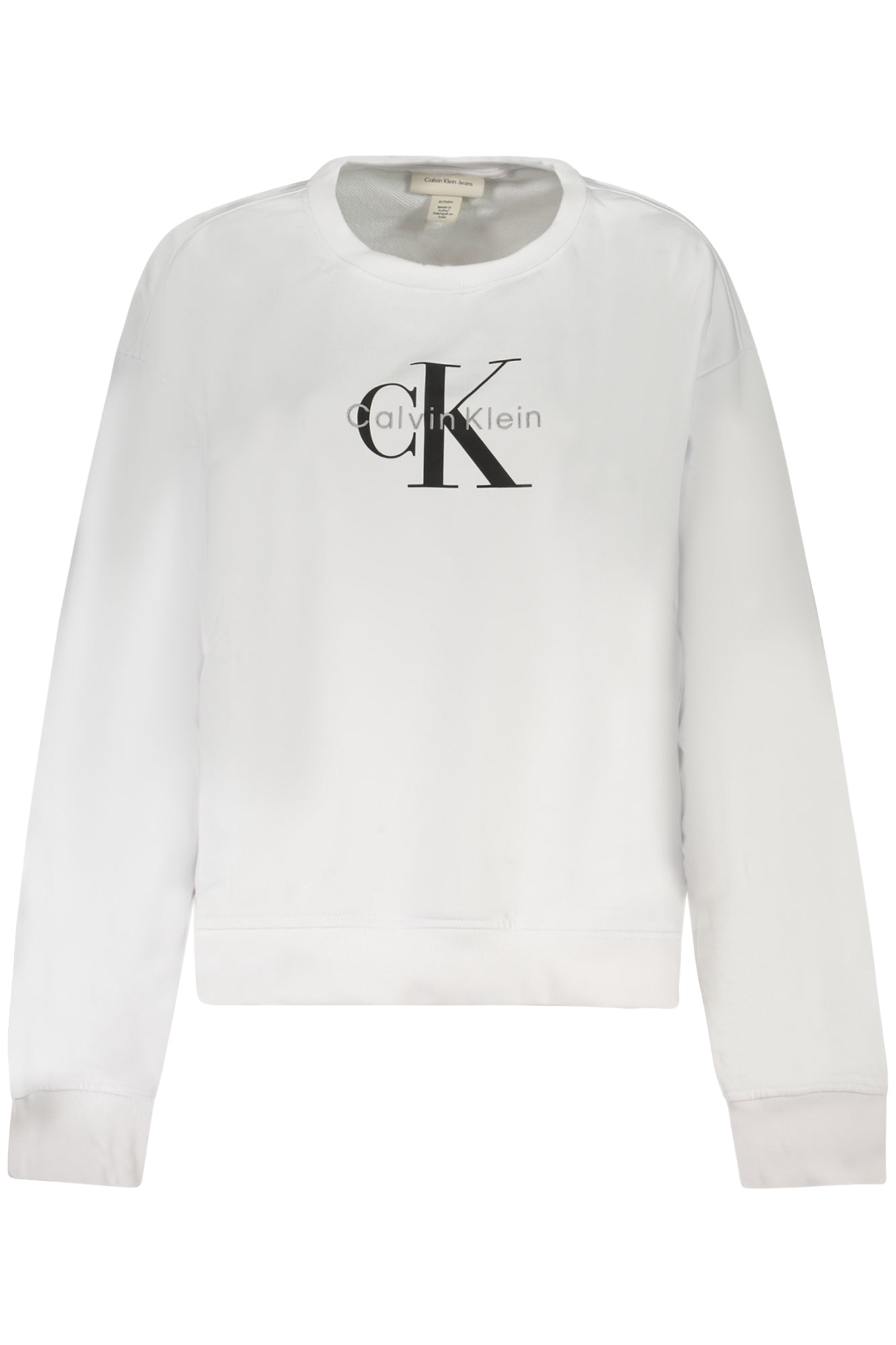 Calvin Klein moteriškas džemperis – baltos spalvos, baltos spalvos