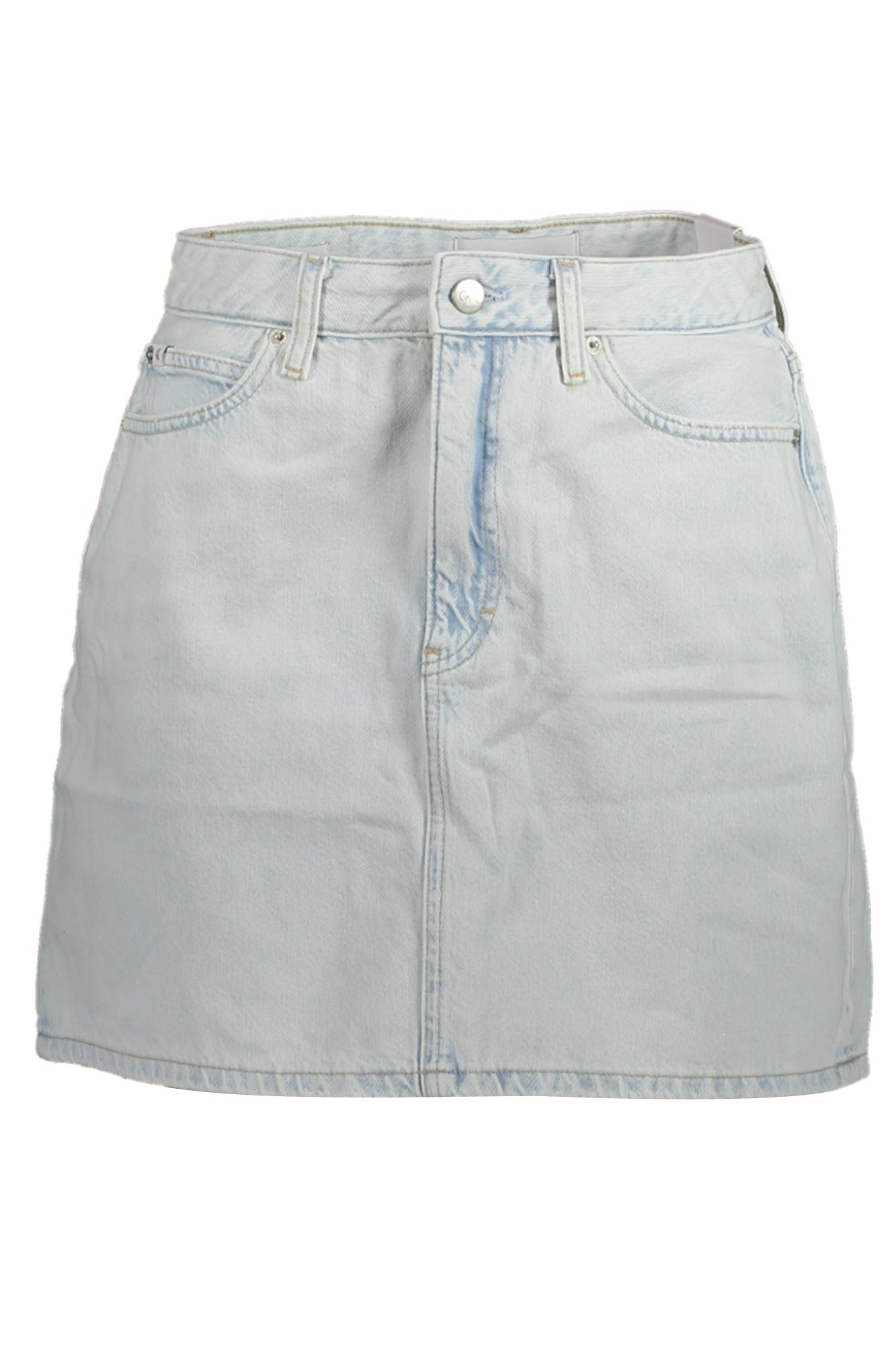 Calvin Klein moteriškas sijonas – azzurro spalvos, azzurro spalva