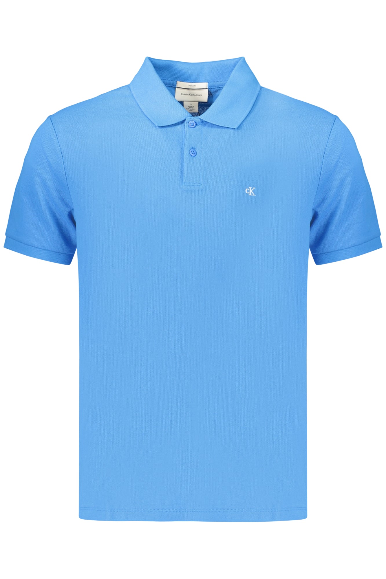 Calvin Klein vyriški polo marškinėliai – azzurro spalvos, azzurro spalva