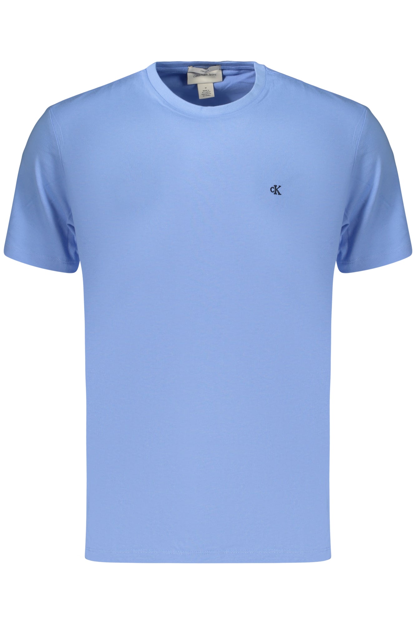 Calvin Klein vyriški marškinėliai – azzurro spalvos, azzurro spalva