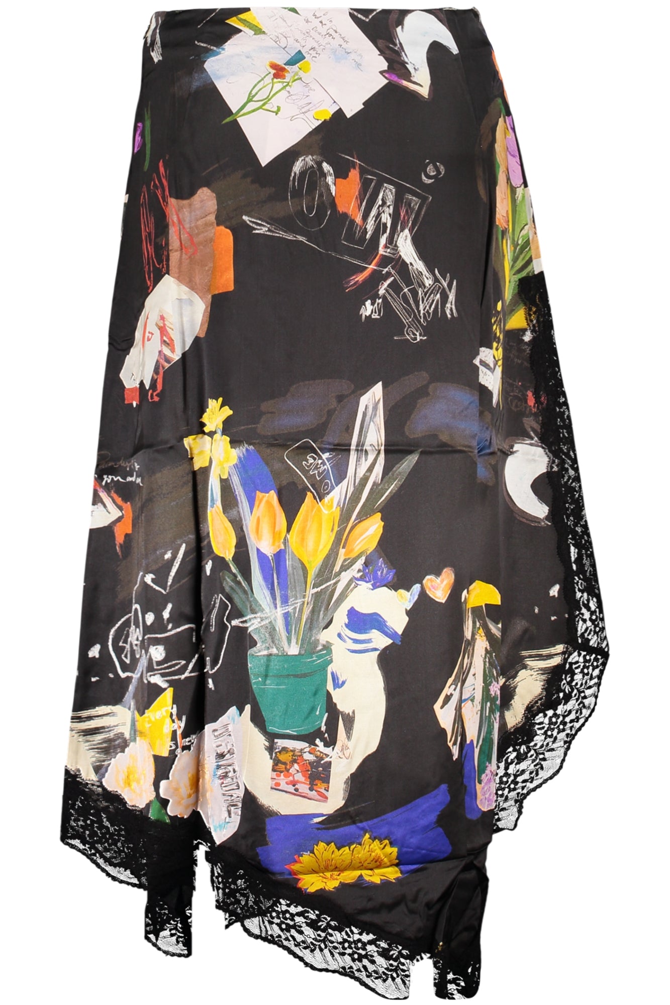 Desigual moteriškas sijonas – juodos spalvos, juodos spalvos, nuotrauka 3
