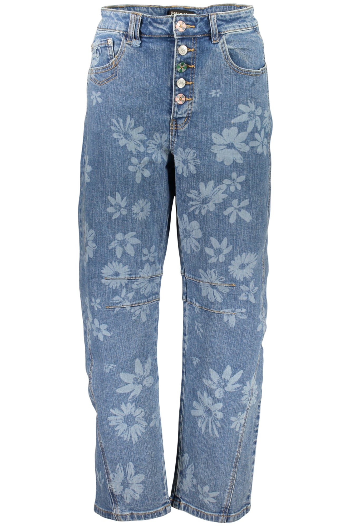 Desigual moteriški džinsai – azzurro spalvos, azzurro spalva