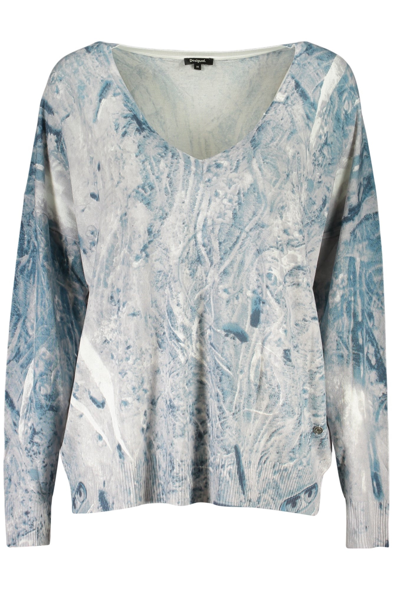 Desigual moteriškas megztinis – azzurro spalvos, azzurro spalva, nuotrauka 2