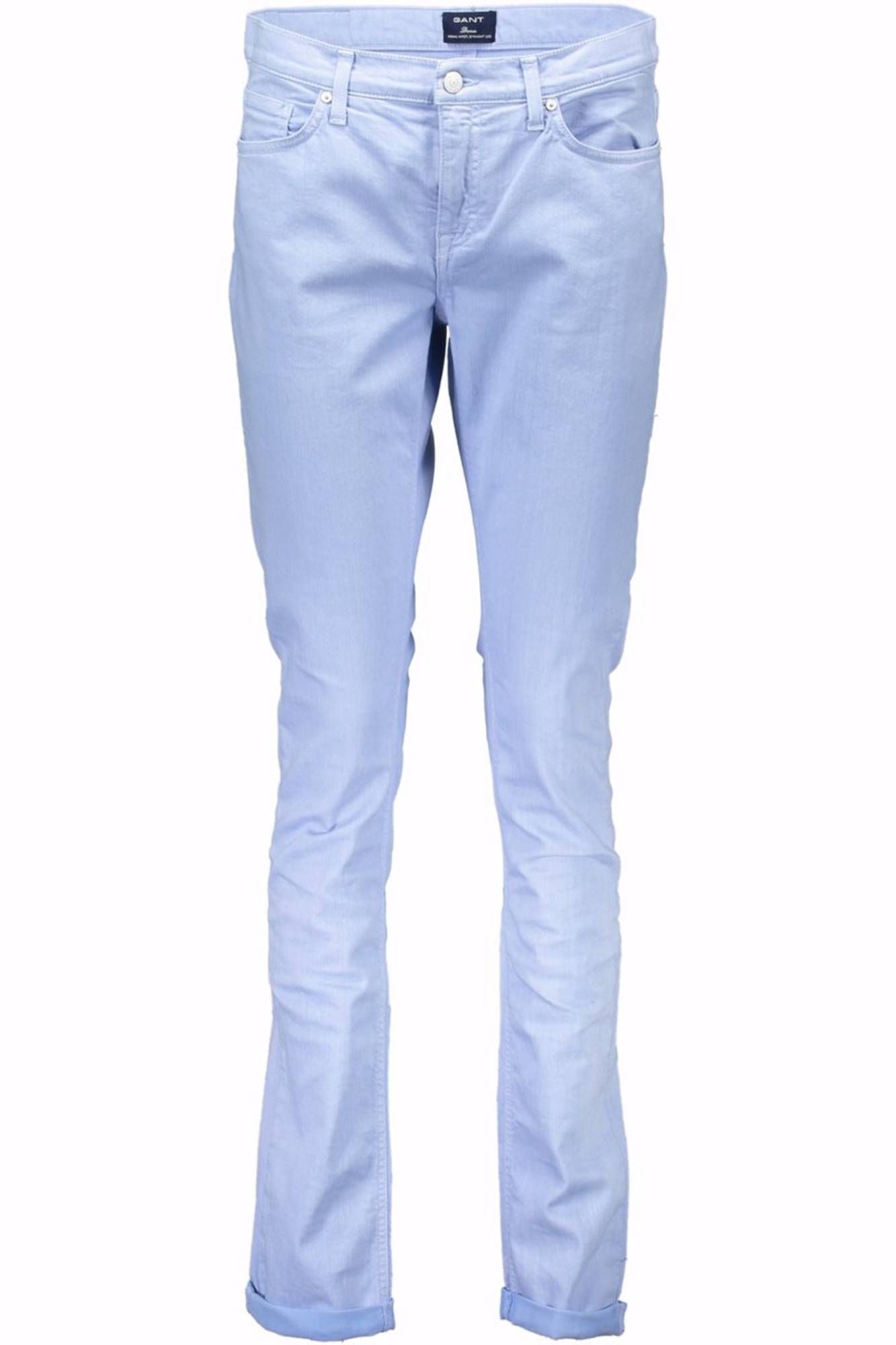 Gant moteriškos kelnės – azzurro spalvos, azzurro spalva