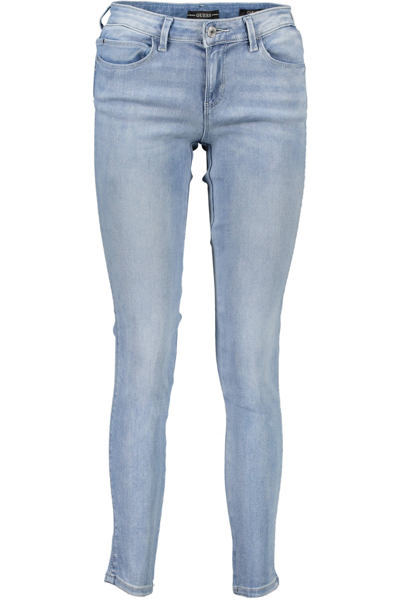 Guess moteriški džinsai – azzurro spalvos, azzurro spalva