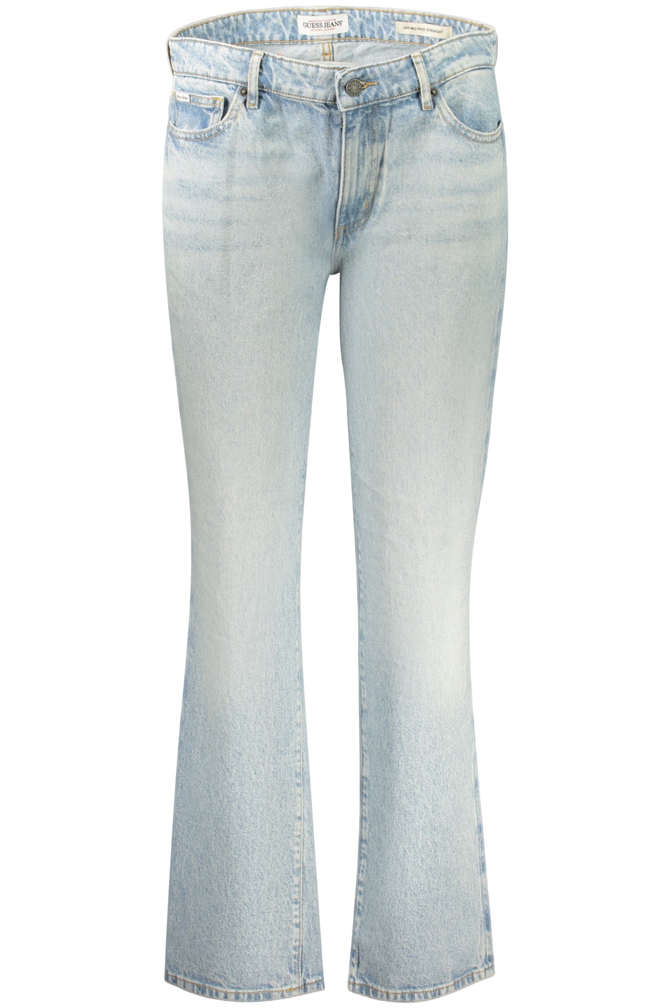 Guess moteriški džinsai – azzurro spalvos, azzurro spalva