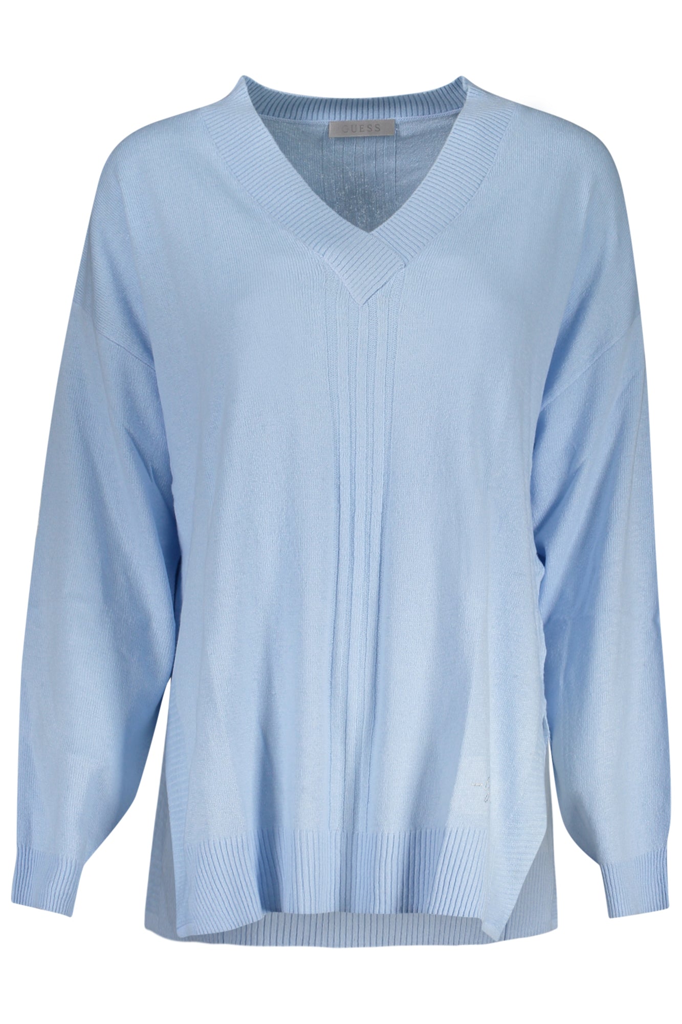 Guess moteriškas megztinis – azzurro spalvos, azzurro spalva