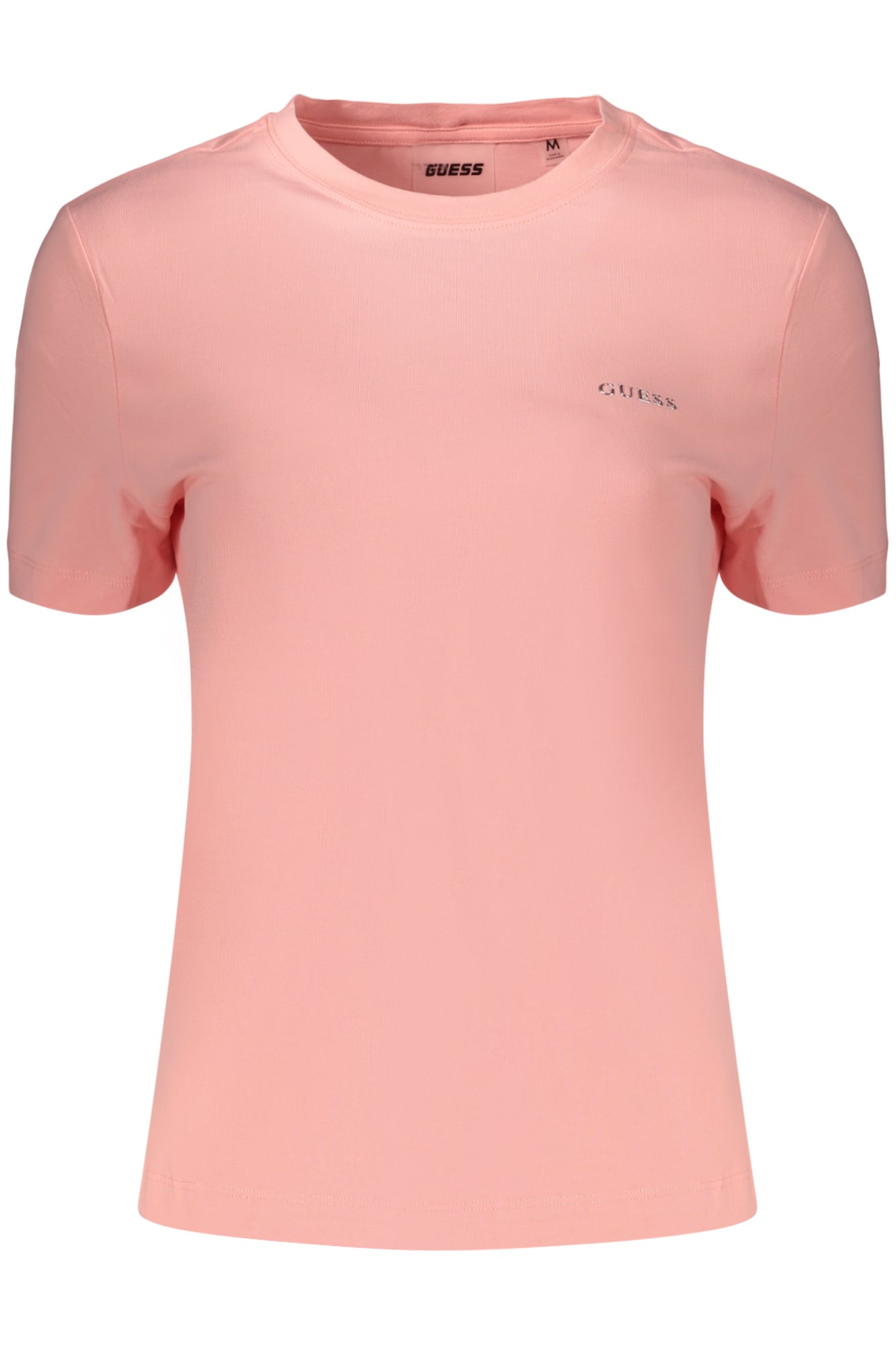 Guess moteriški marškinėliai – rožinė spalvos, rožinė spalva