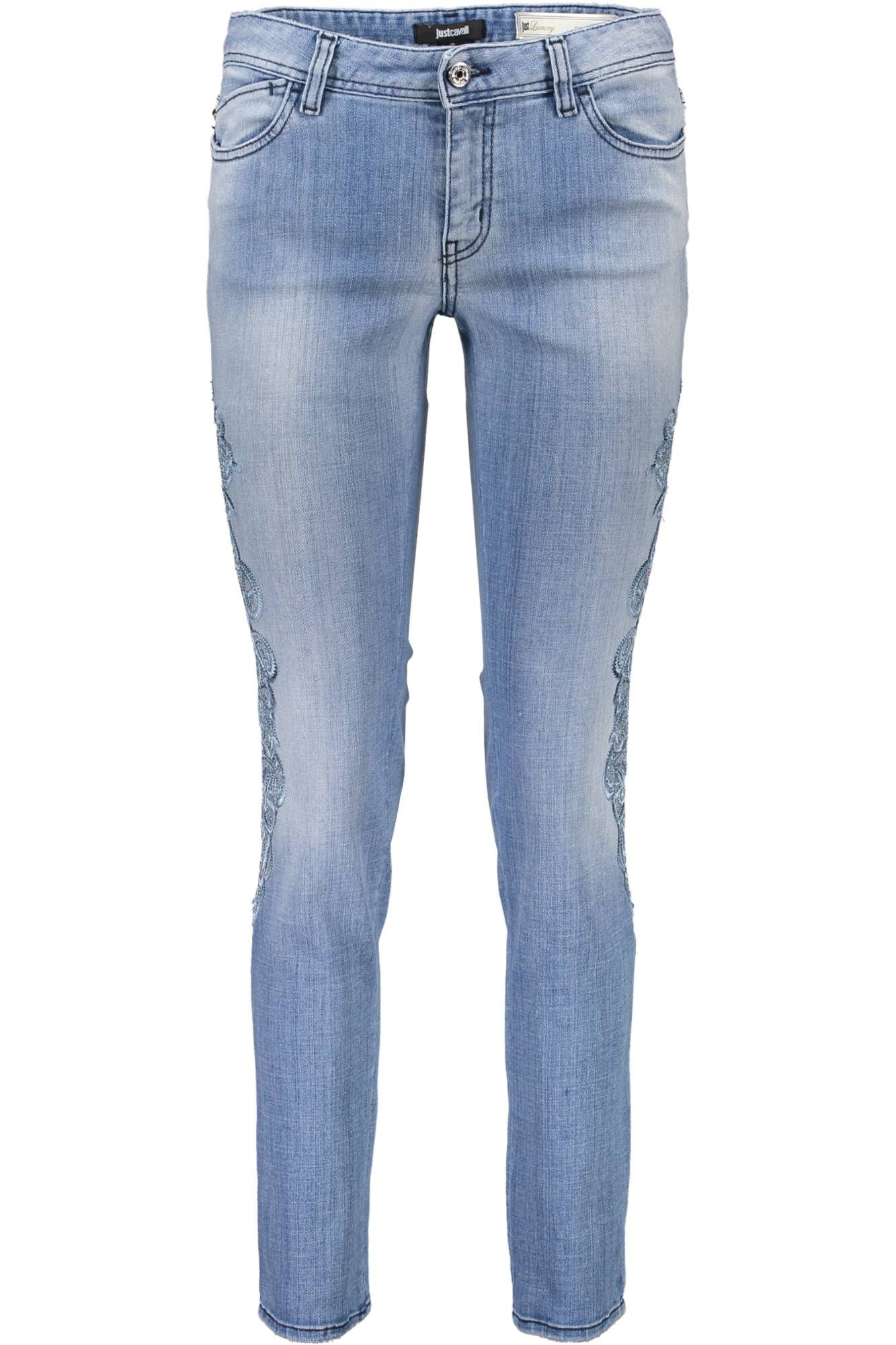 Just Cavalli moteriški džinsai – azzurro spalvos, azzurro spalva