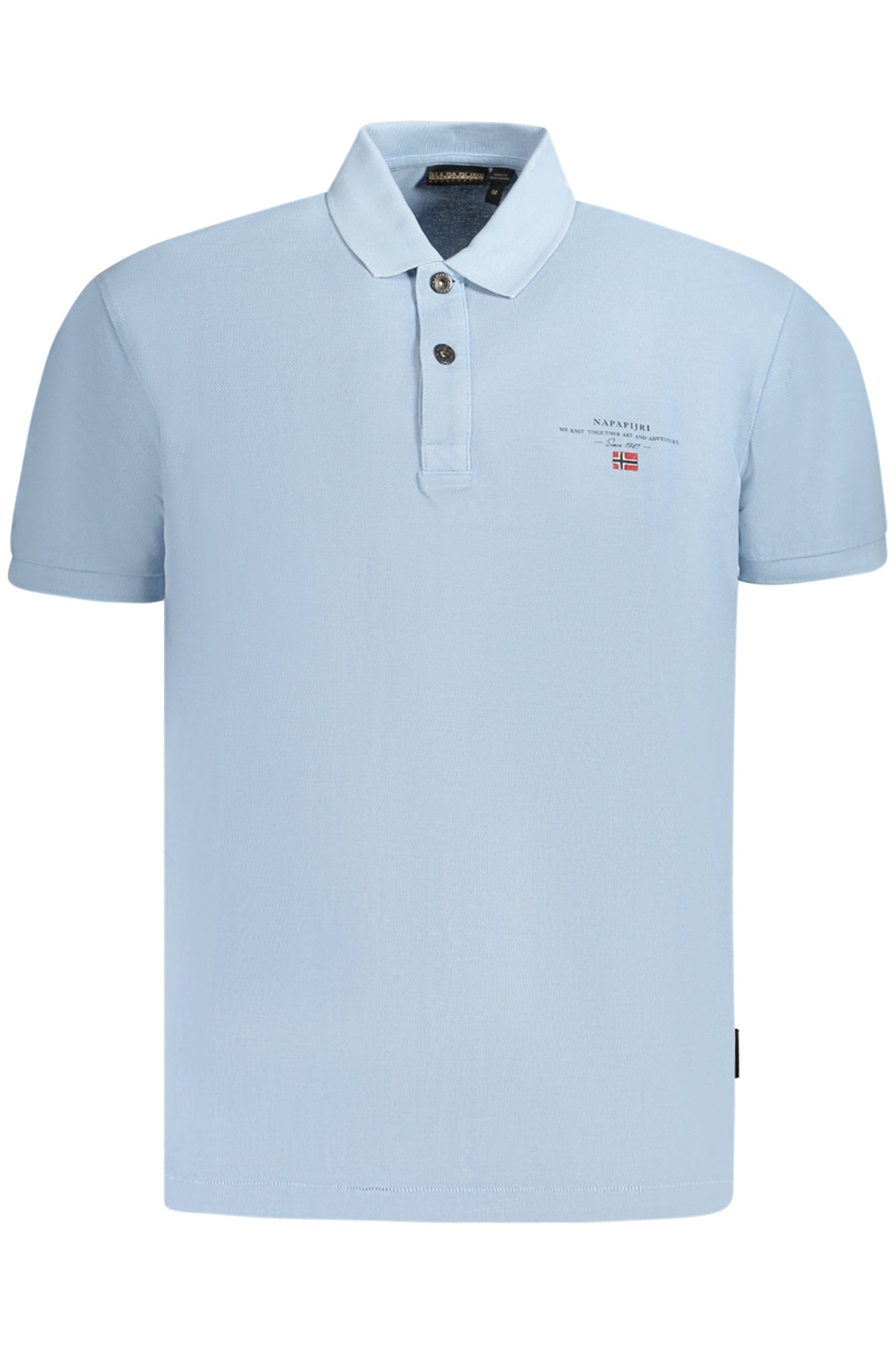 Napapijri vyriški polo marškinėliai – azzurro spalvos, azzurro spalva