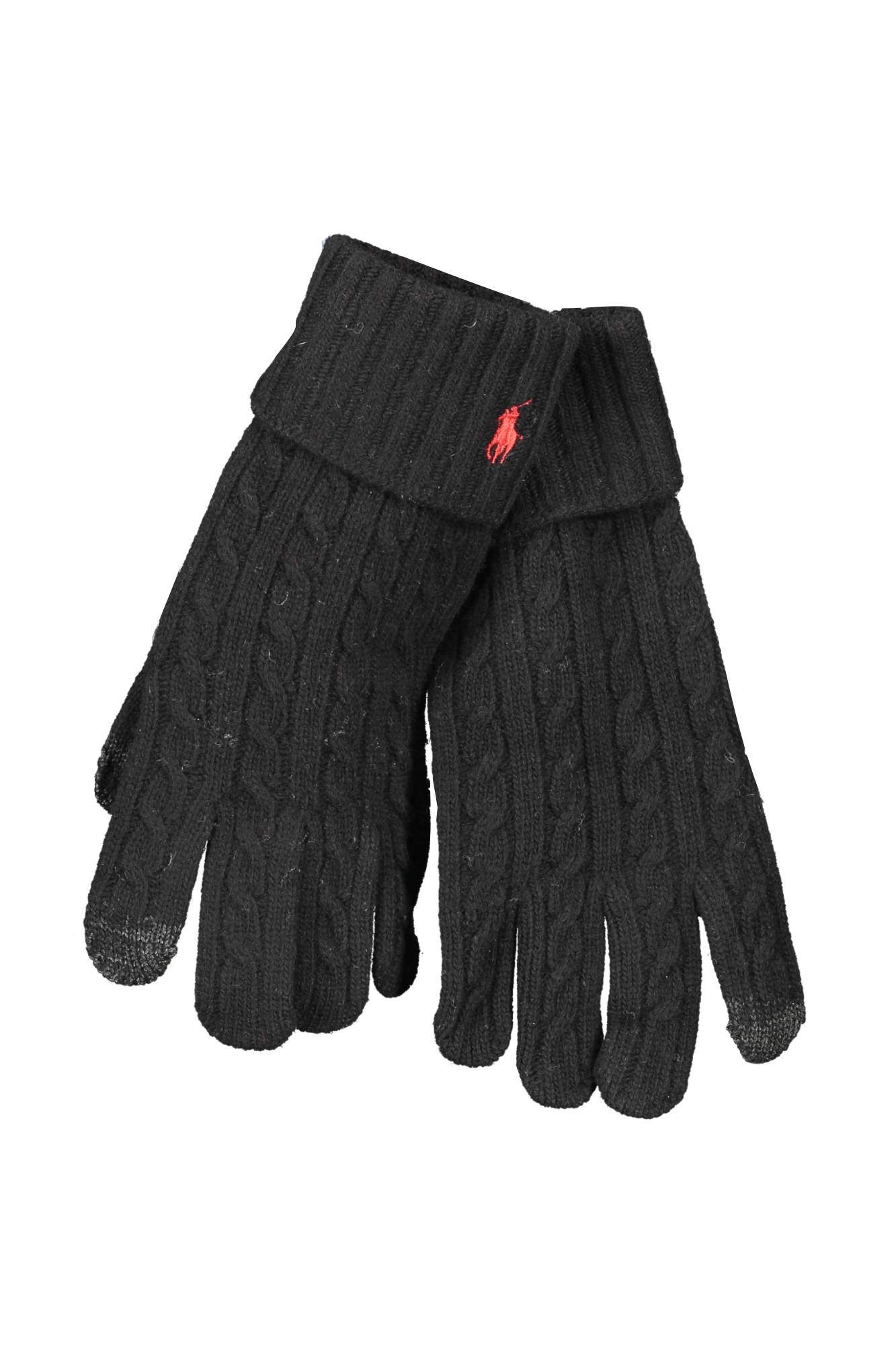 Ralph Lauren vyriškos pirštinės – juoda spalvos, juoda spalva