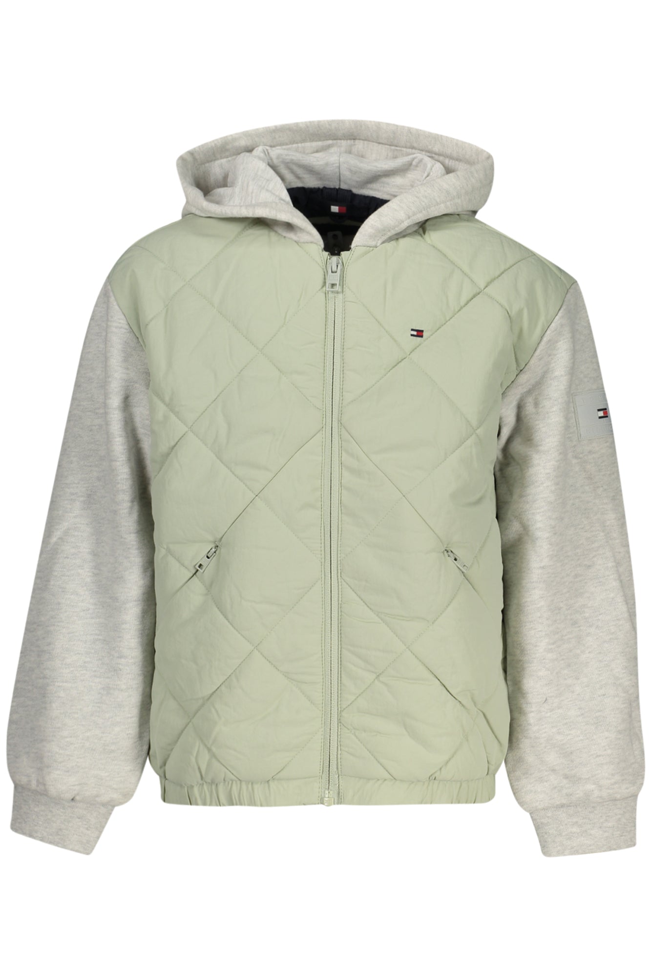 Tommy Hilfiger vaikiška striukė – žalia spalvos, žalia spalva