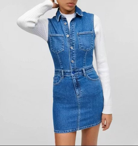 Karl Lagerfeld jeans moteriška džinsinė suknelė