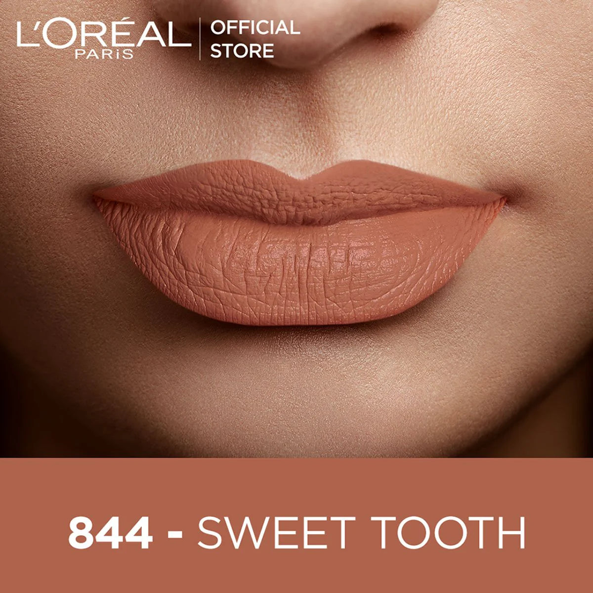 L’Oréal Les Chocolats skysti matiniai lūpų dažai 844 Sweet Tooth – Rezivelo