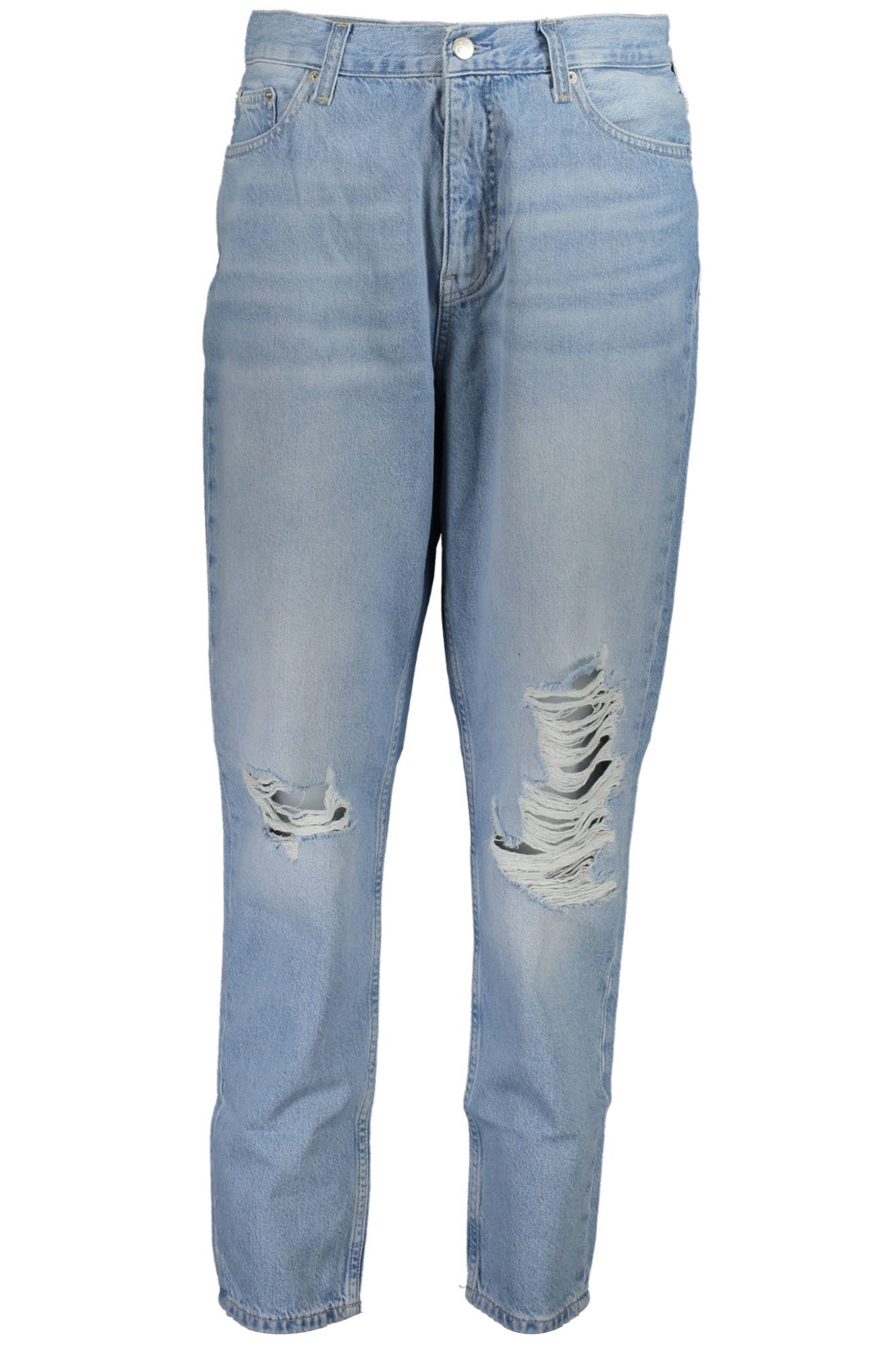 Calvin Klein moteriški džinsai – azzurro spalvos, azzurro spalva
