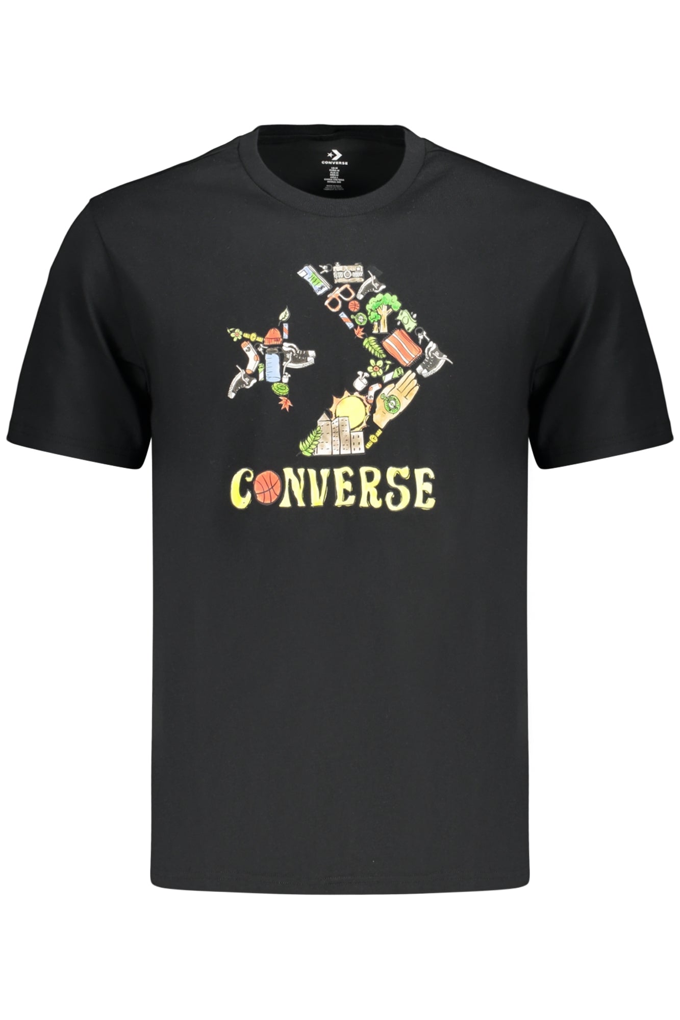 Converse vyriški marškinėliai – juodos spalvos, juodos spalvos