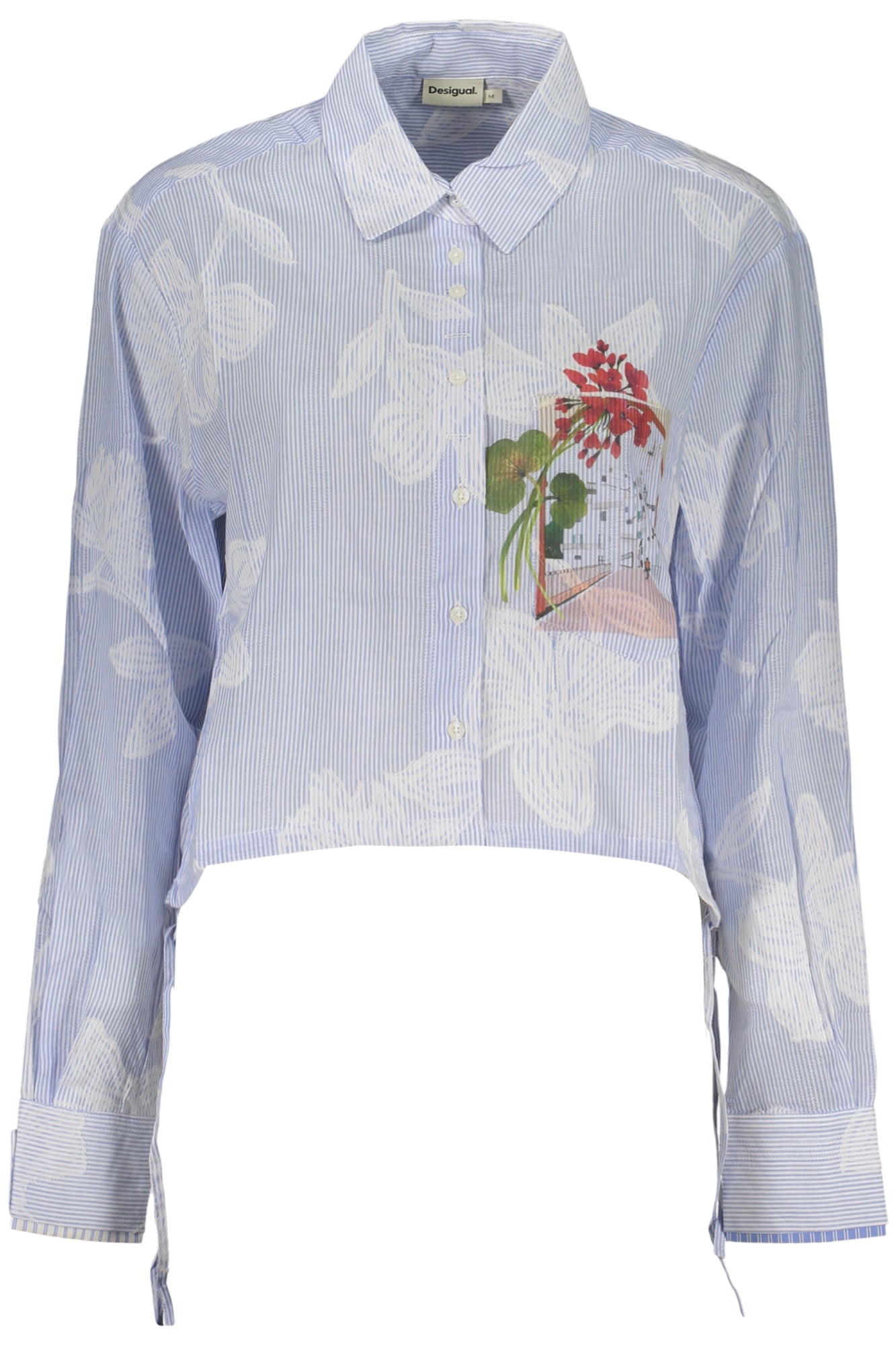 Desigual moteriški marškiniai – azzurro spalvos, azzurro spalva