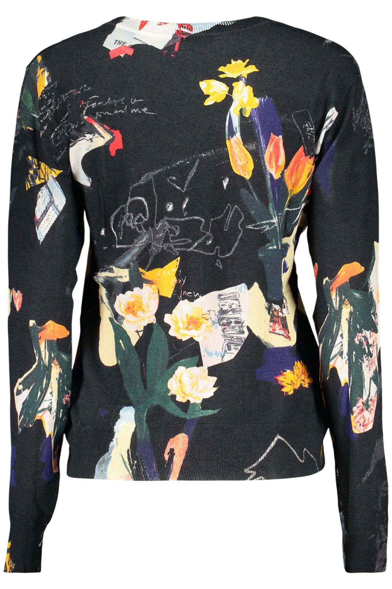 Desigual moteriškas megztinis – juoda spalvos, juoda spalva, nuotrauka 2