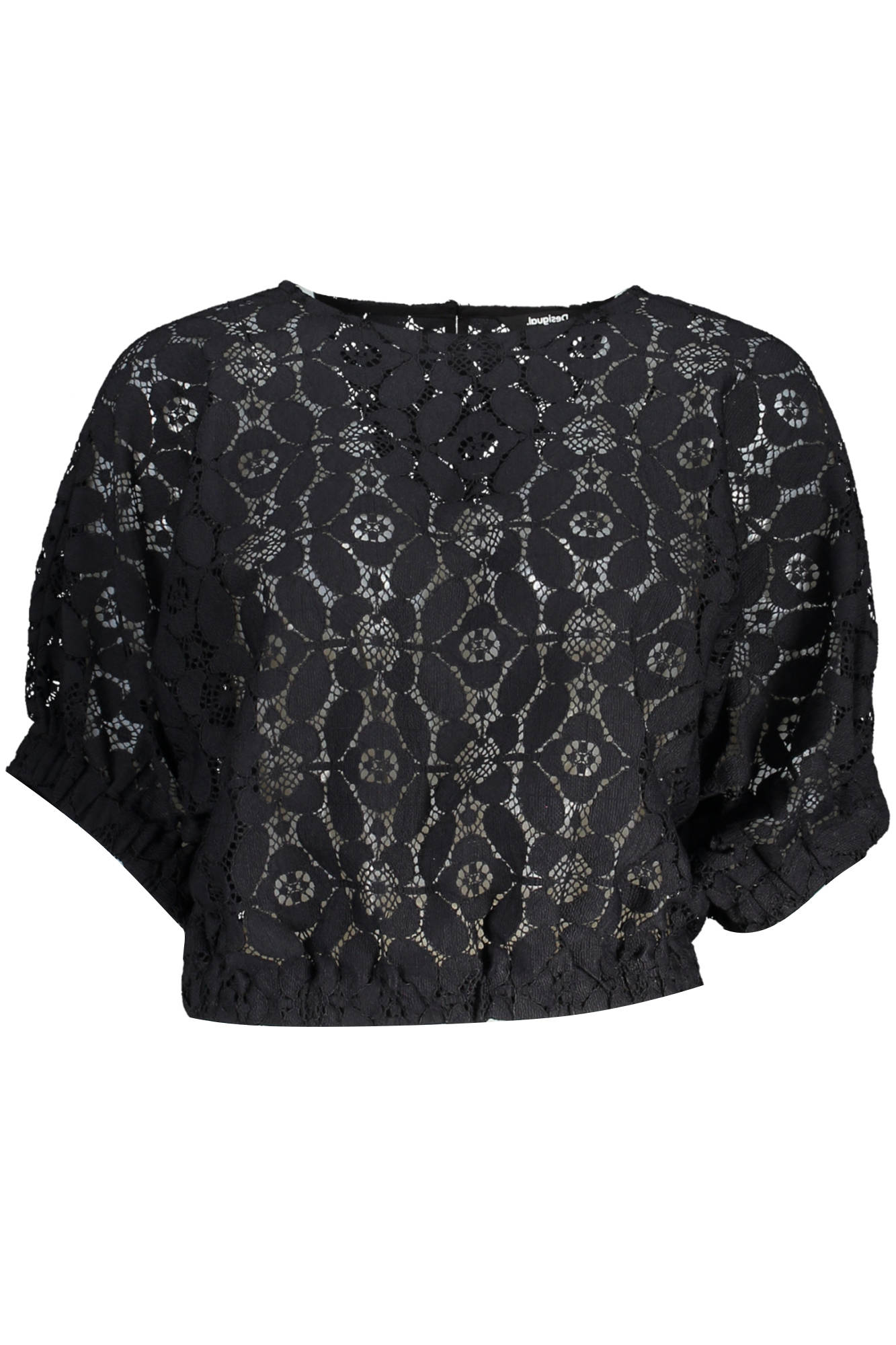 Desigual moteriški marškinėliai – juoda spalvos, juoda spalva