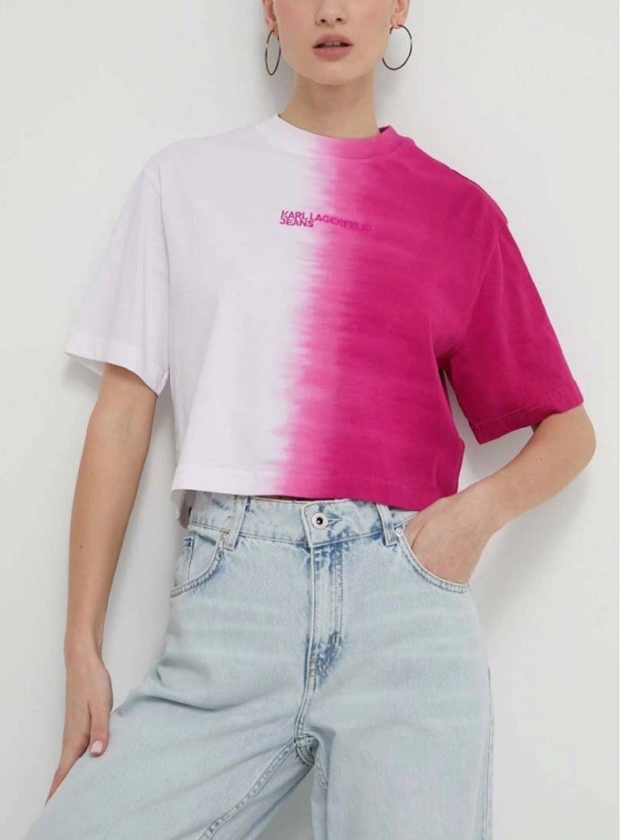 Karl Lagerfeld jeans moteriški marškinėliai