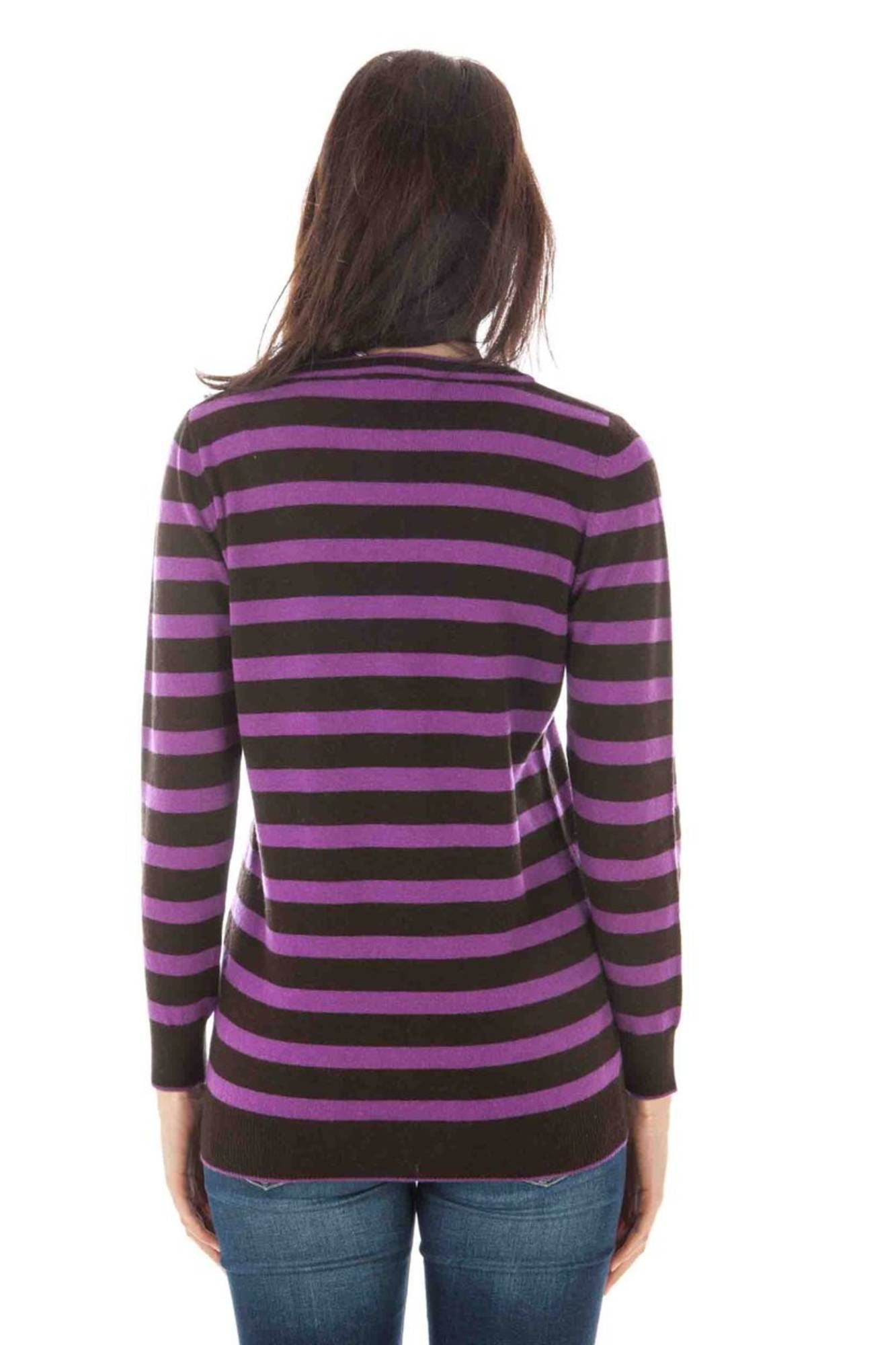 Fred Perry moteriškas megztinis – violetinė spalvos, violetinė spalva, nuotrauka 2
