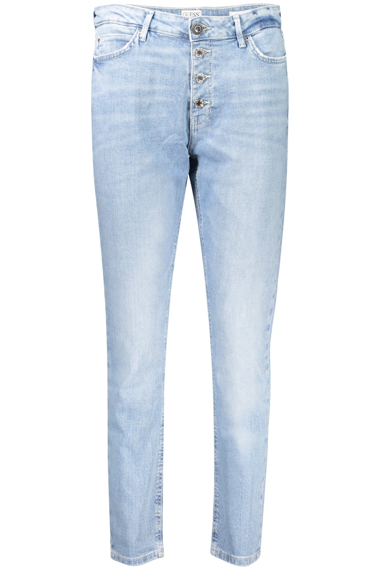 Guess moteriški džinsai – azzurro spalvos, azzurro spalva