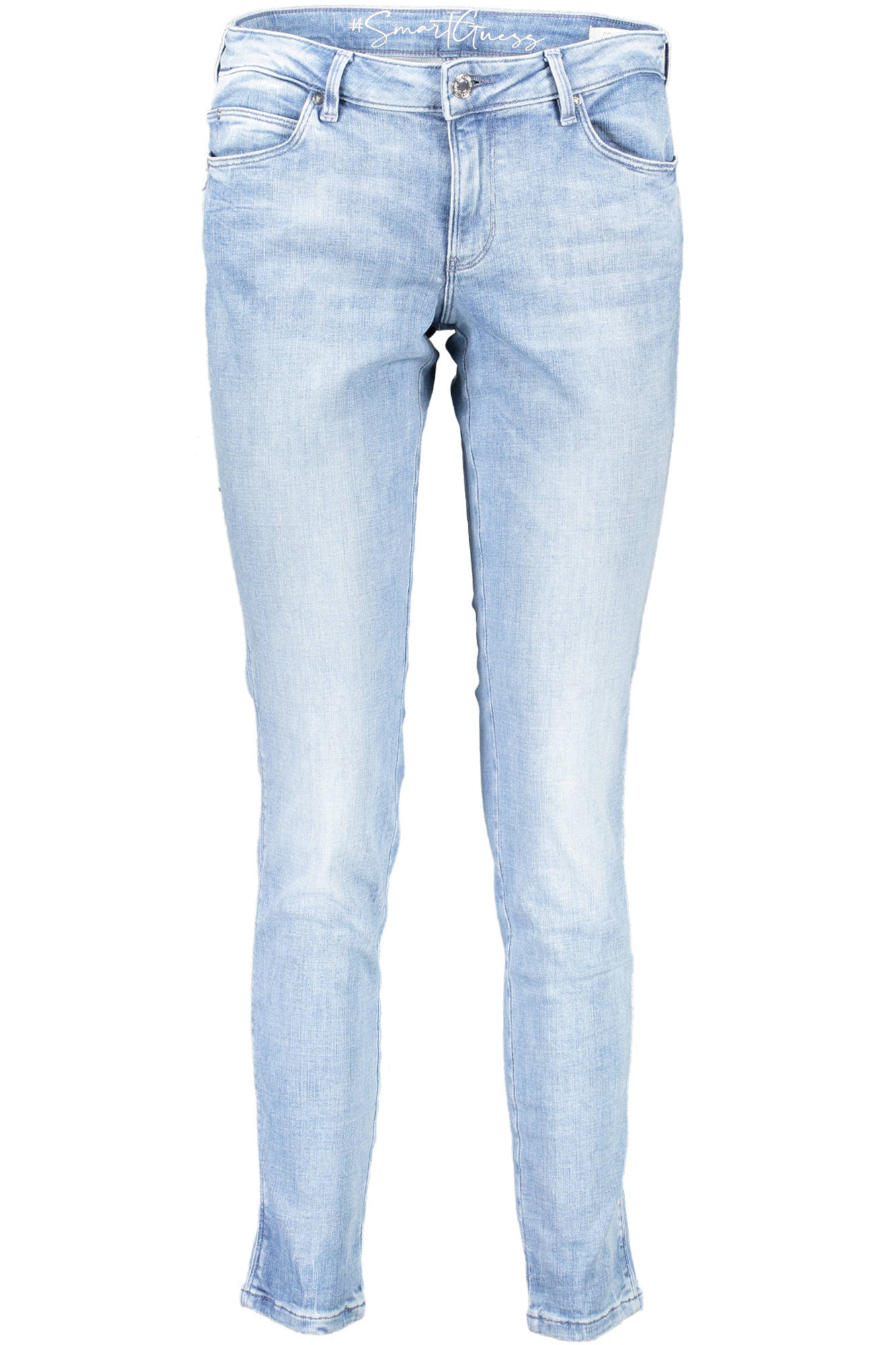 Guess moteriški džinsai – azzurro spalvos, azzurro spalva