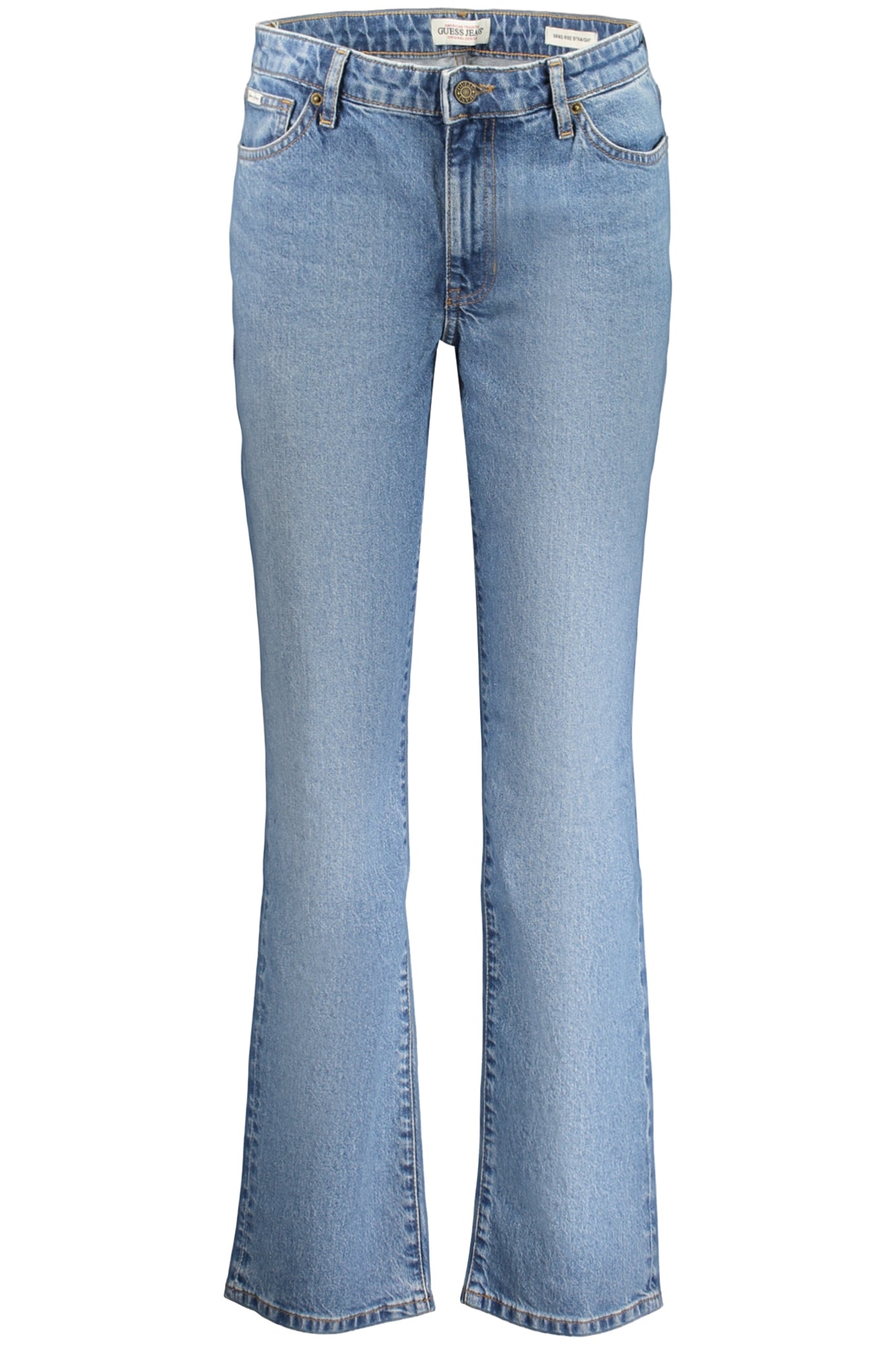 Guess moteriški džinsai – azzurro spalvos, azzurro spalva
