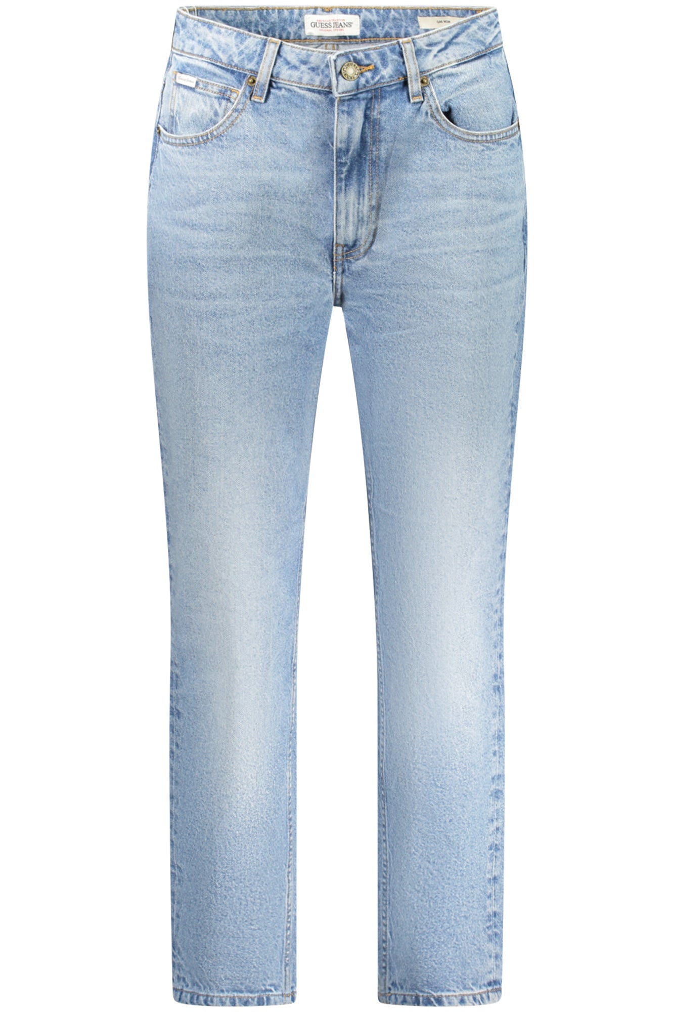 Guess moteriški džinsai – azzurro spalvos, azzurro spalva