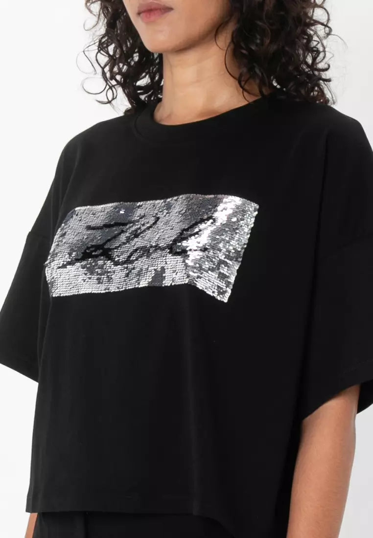 Karl Lagerfeld moteriški marškinėliai