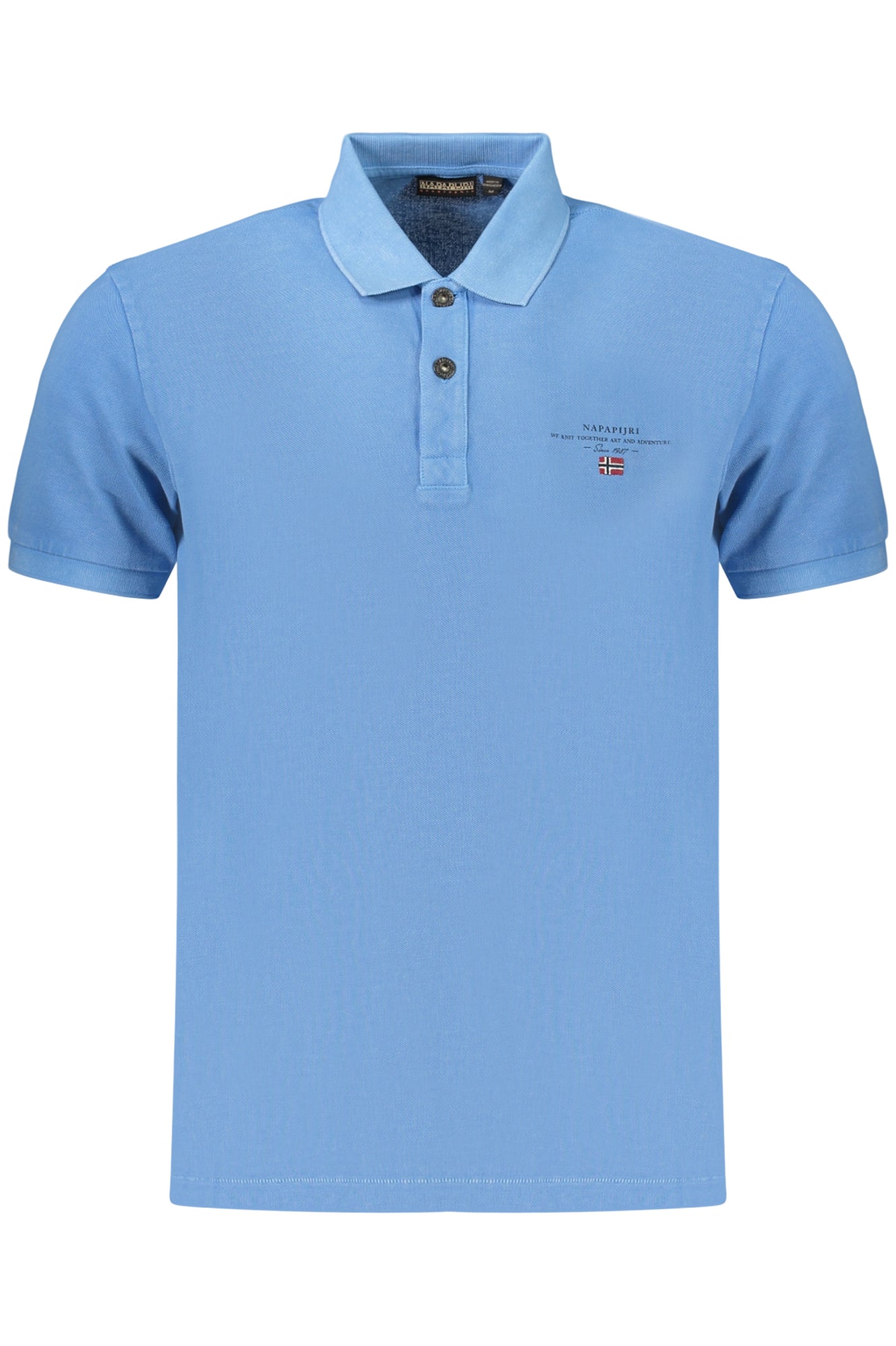 Napapijri vyriški polo marškinėliai – azzurro spalvos, azzurro spalva