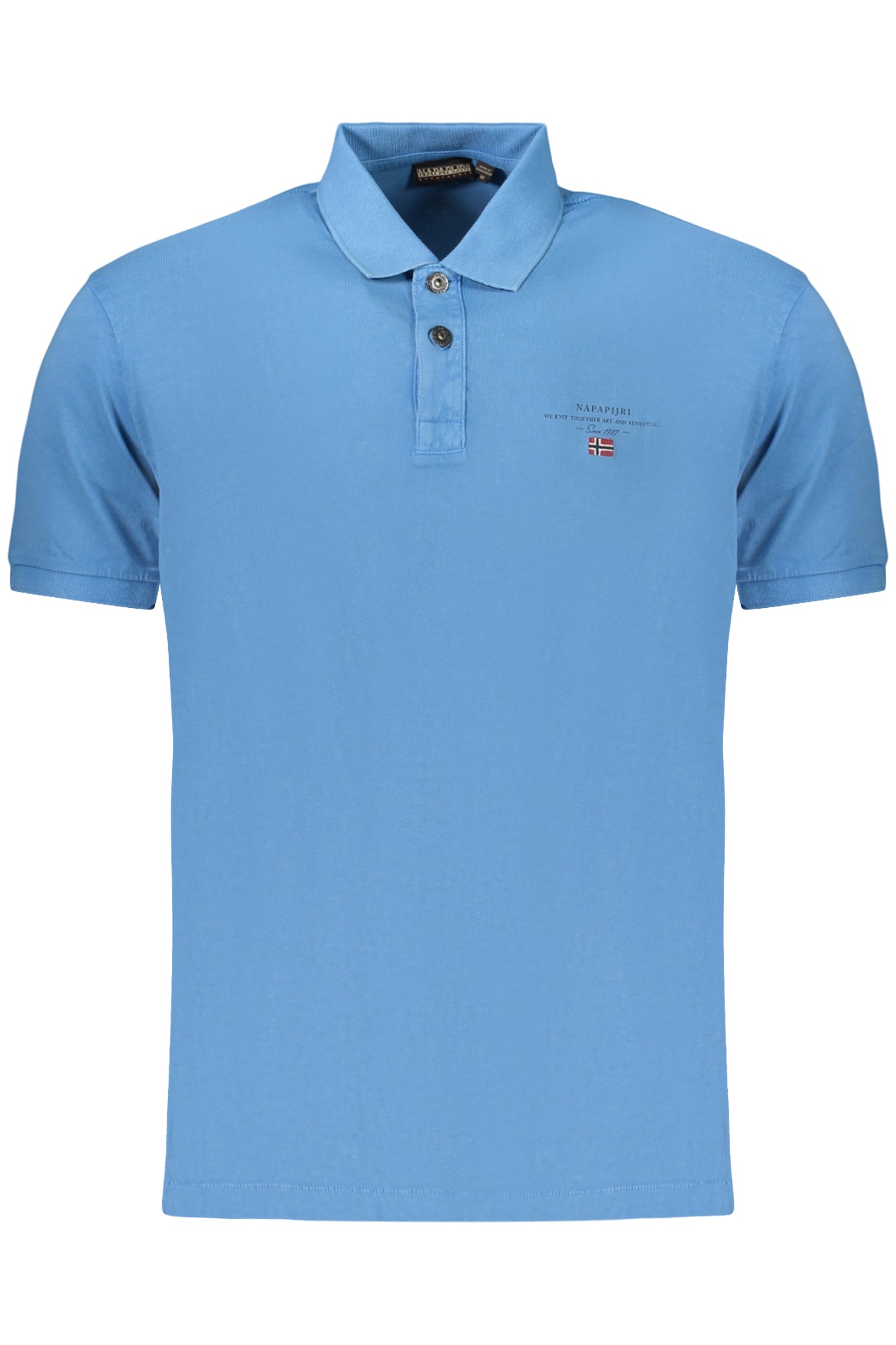 Napapijri vyriški polo marškinėliai – azzurro spalvos, azzurro spalva