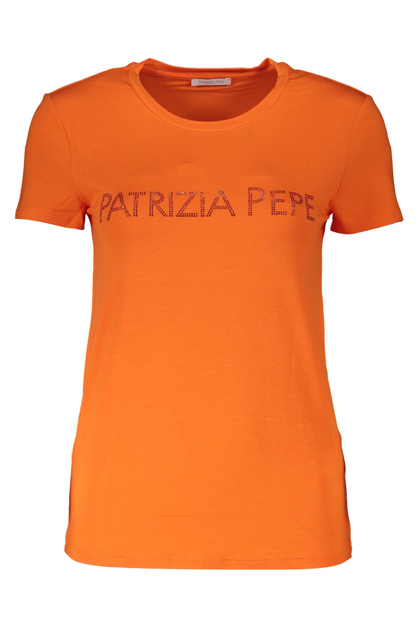 Patrizia Pepe moteriški marškinėliai – oranžinės spalvos, oranžinės spalvos