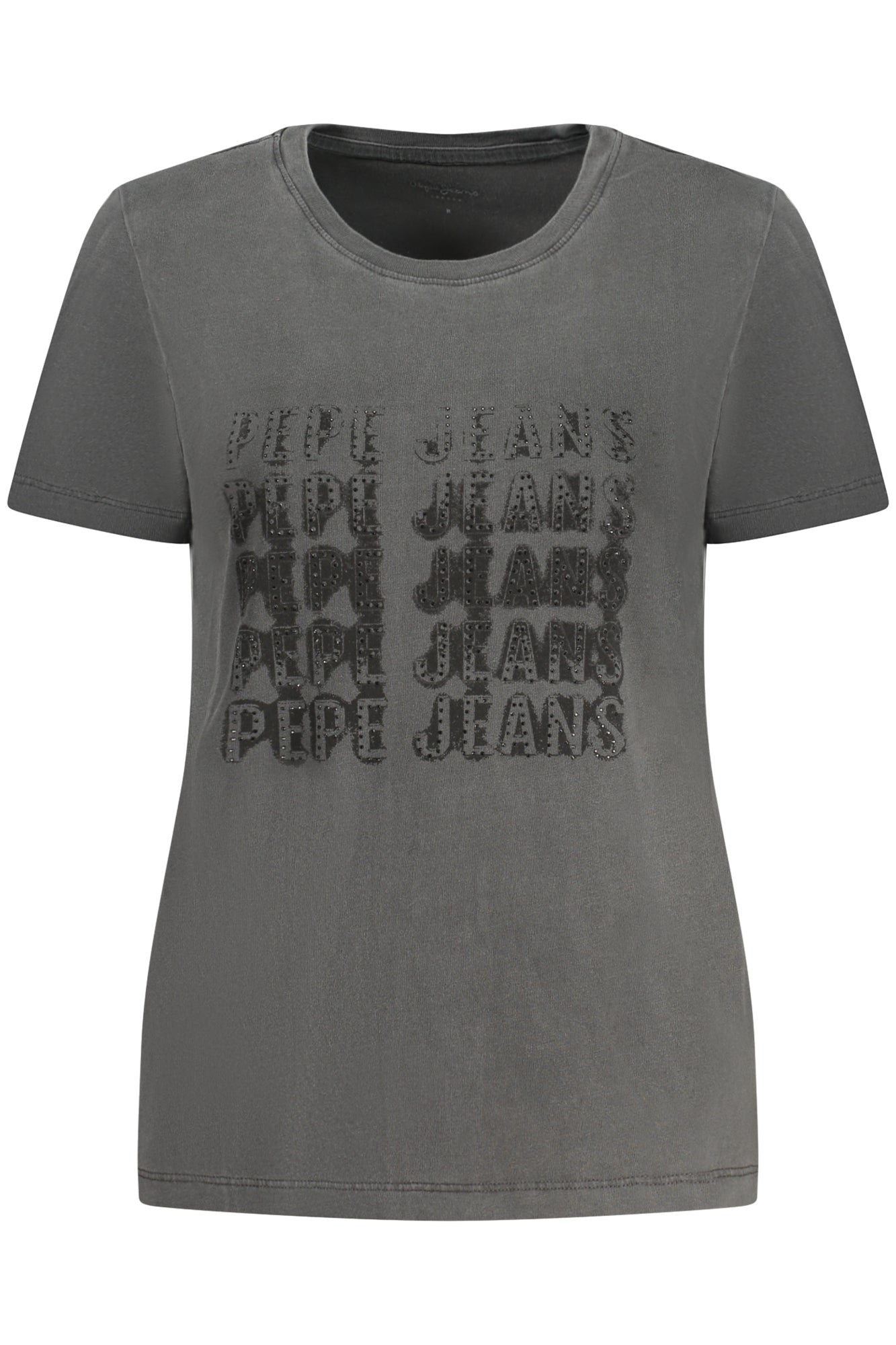 Pepe Jeans moteriški marškinėliai – juoda spalvos, juoda spalva