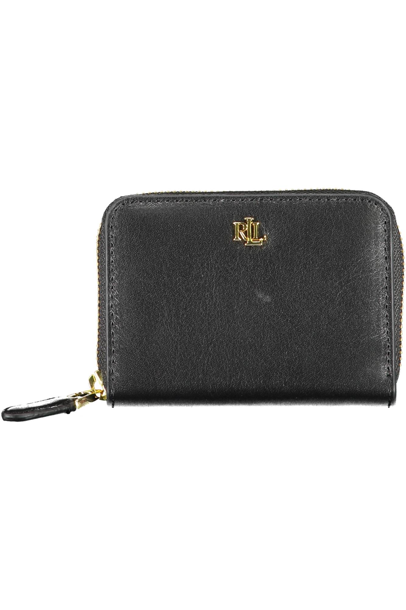 Ralph Lauren moteriška piniginė – juodos spalvos, juodos spalvos