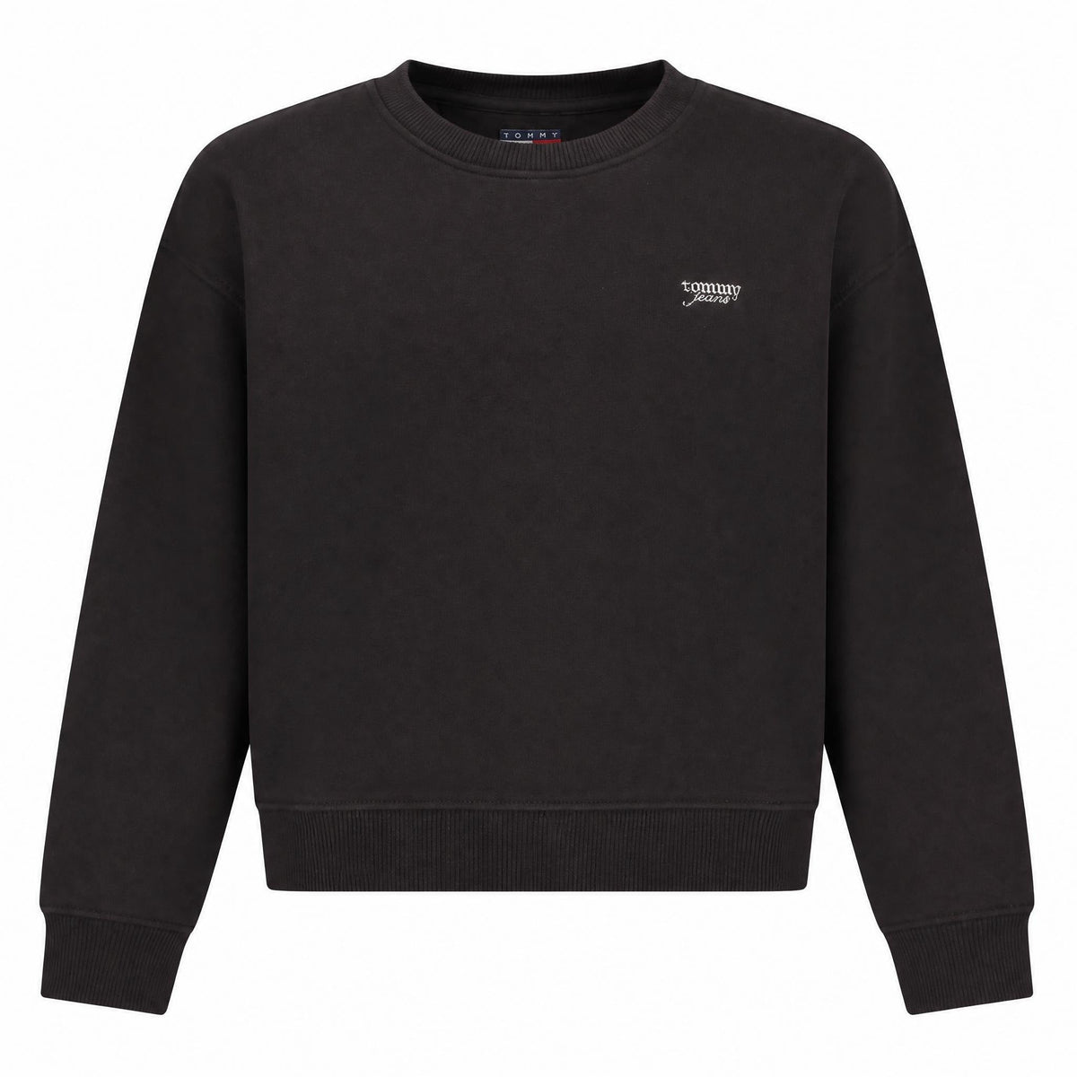Tommy Hilfiger moteriškas džemperis – juodos spalvos, juodos spalvos