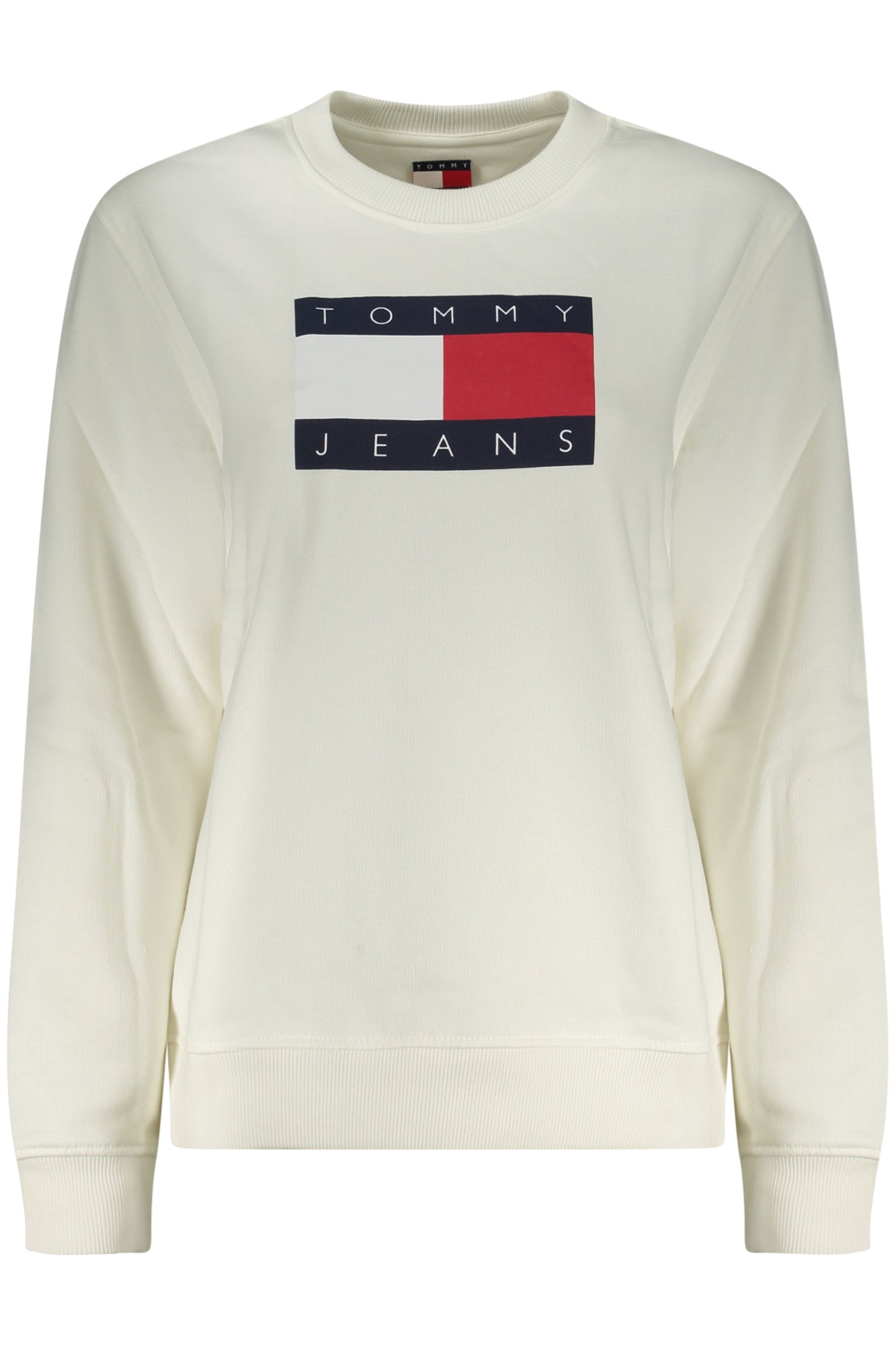 Tommy Hilfiger moteriškas džemperis – baltos spalvos, baltos spalvos