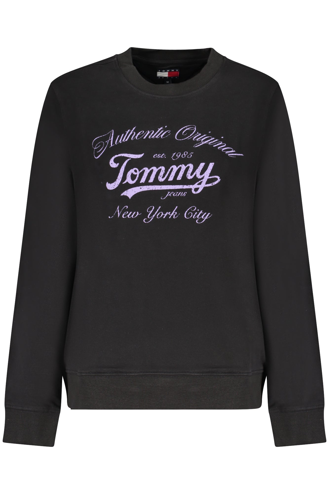 Tommy Hilfiger moteriškas džemperis – juodos spalvos, juodos spalvos