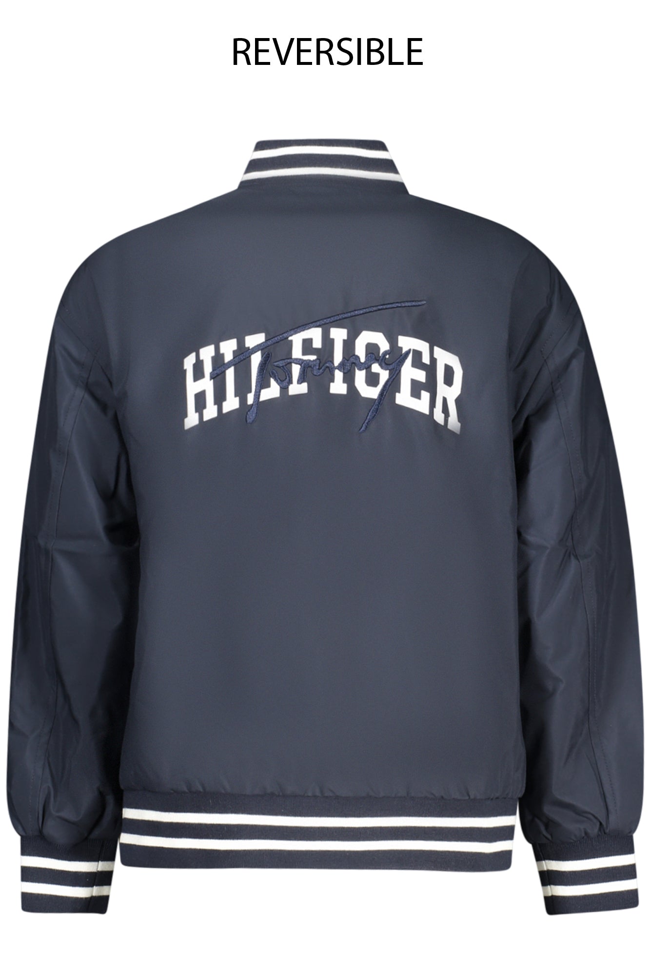Tommy Hilfiger vaikiška striukė – mėlynos spalvos, mėlynos spalvos, nuotrauka 2