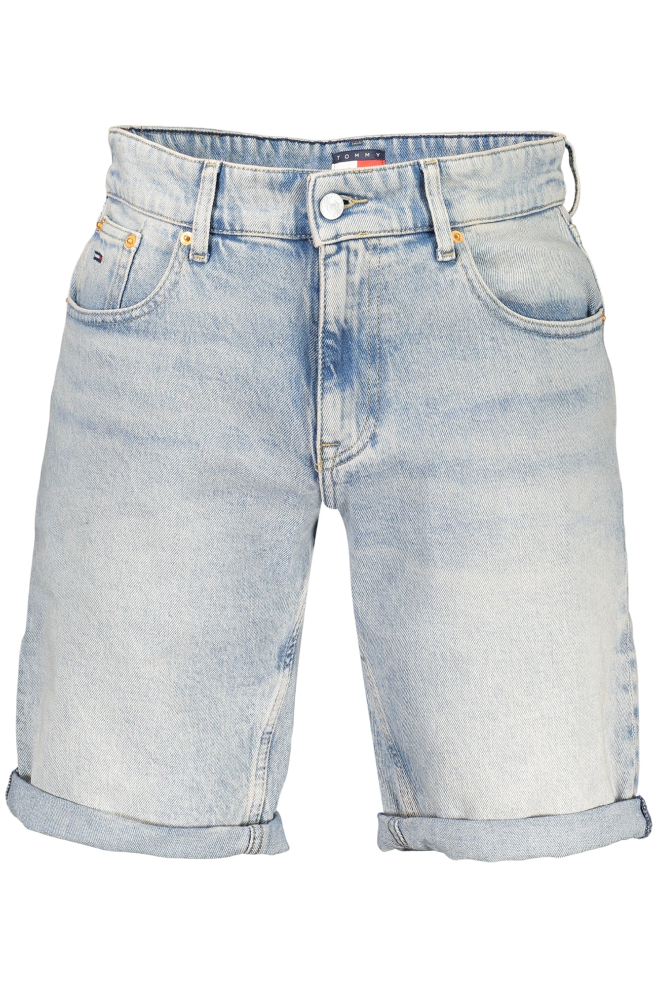 Tommy Hilfiger vyriški šortai – azzurro spalvos, azzurro spalva