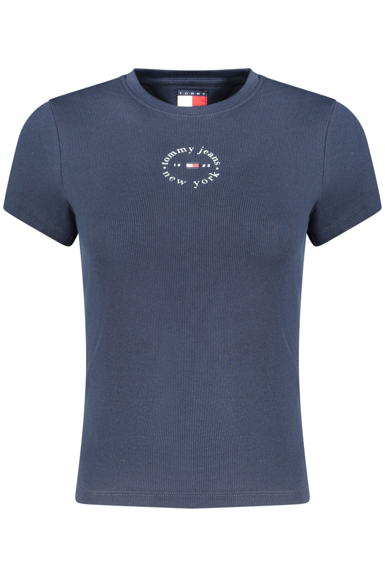 Tommy Hilfiger moteriški marškinėliai – mėlynos spalvos, mėlynos spalvos
